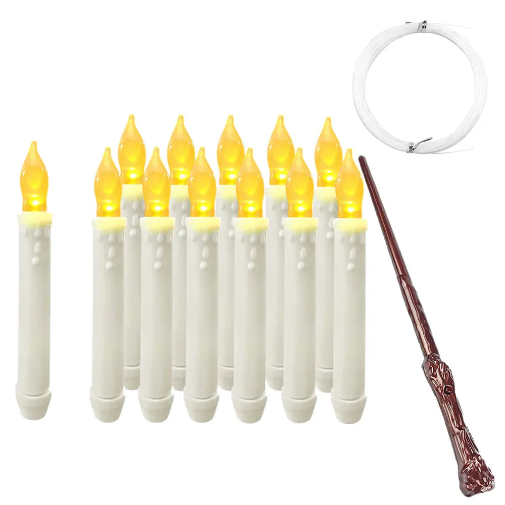 Magic color LED candles with wand.