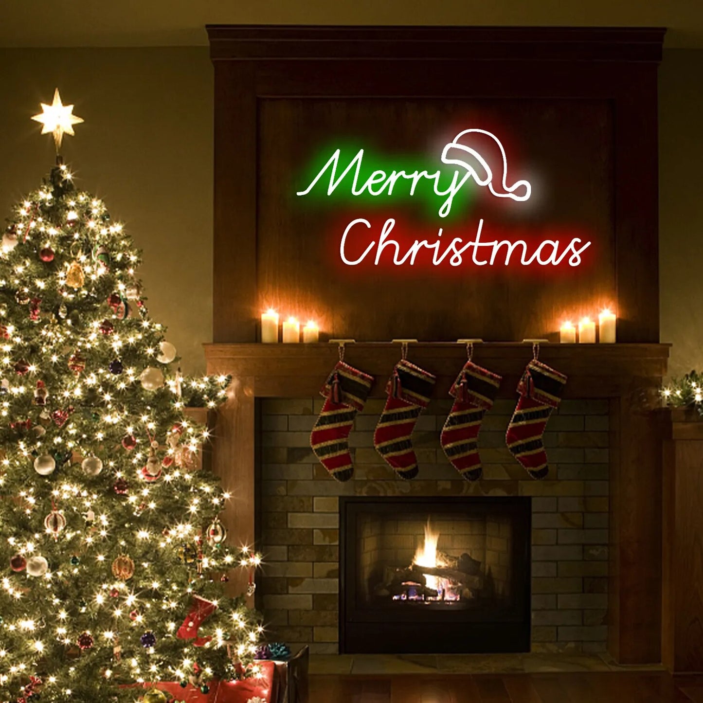 Merry Christmas Neon Sign for Christmas decoration