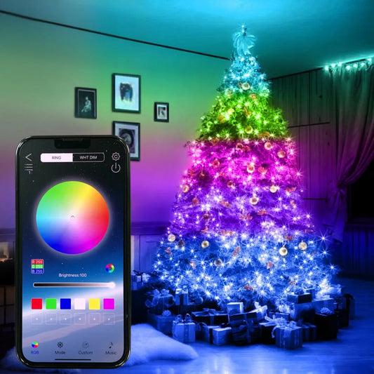 Smart RGB Christmas Fairy String Light with bluetooth app